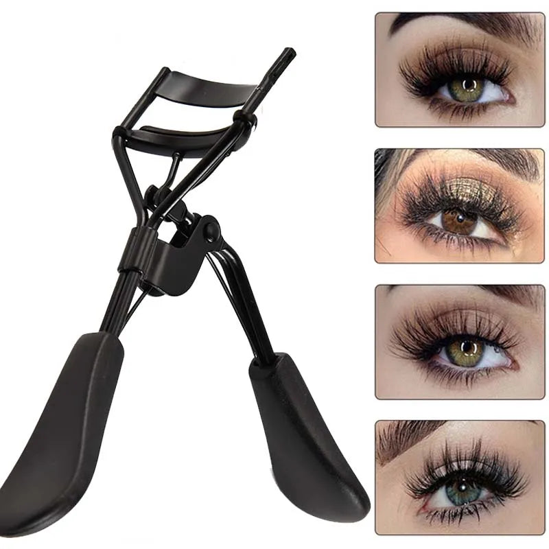 Eyelash Curler Tweezers Curved Handle
