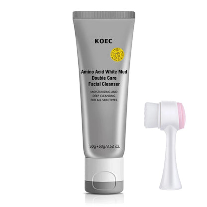 Amino Acid Dual Oil Control Deep Cleansing White Mud Cleanser