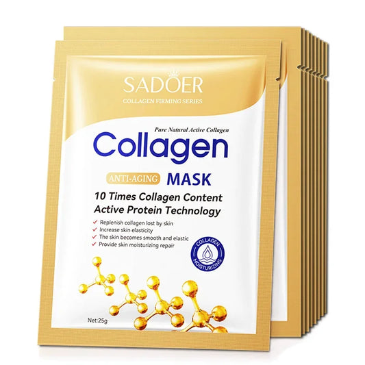 10Pcs Anti-Wrinkle Collagen Face Mask